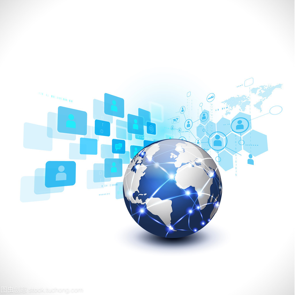 媒体网络符号 连接通信、技术经营理念与网络游戏服务